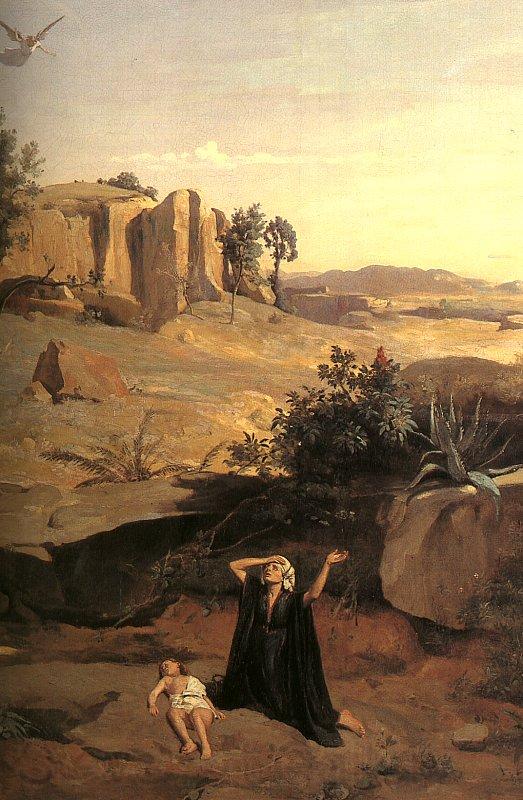  Jean Baptiste Camille  Corot Hagar in the Wilderness
